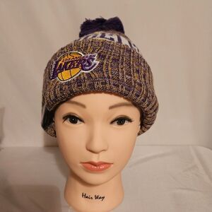 Los Angeles Lakers beanie hat.